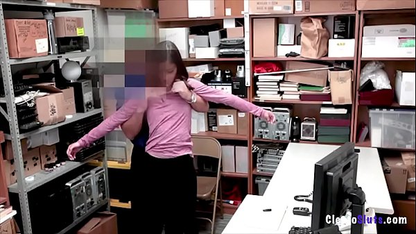 Thieving slut gets pounded by security