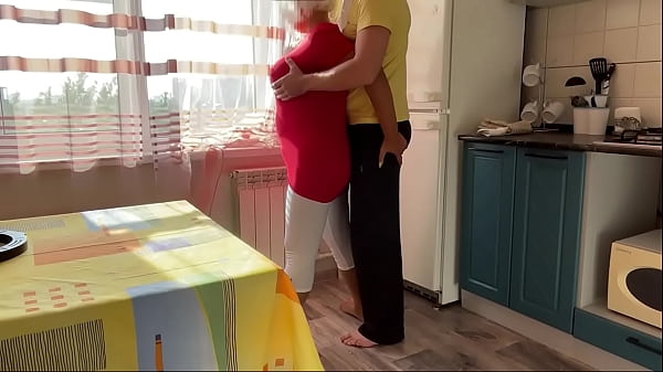 Mature MILF sucks her stepson's cock and fucks him in her tight ass