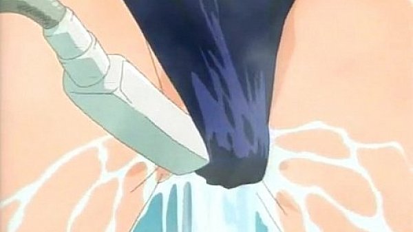 Showering anime chick gets owned