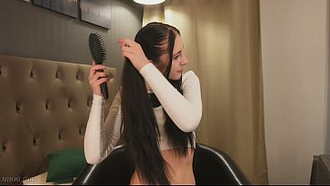 She'll show you how she does two braids