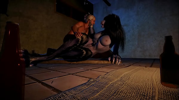 An old ww2 veteran bends a monster girl over and takes her from behind