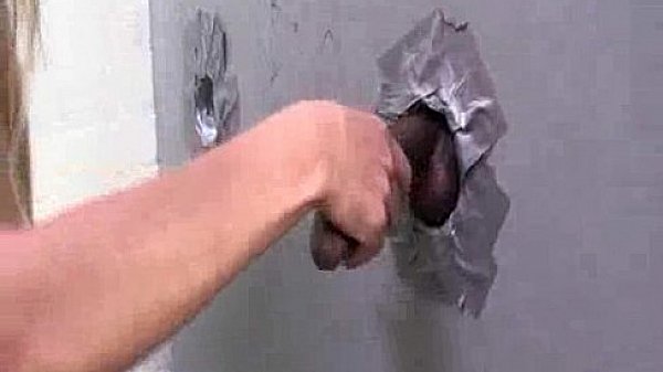 Blonde Babe Strips And Sucks BBC At Gloryhole