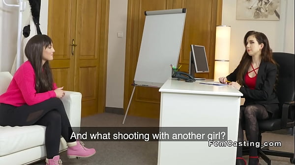 Female agent toys and licks brunette model