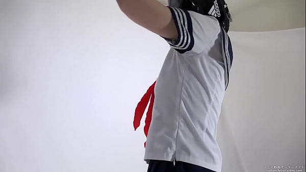 A woman who is covered by a b. and can not see the surroundings