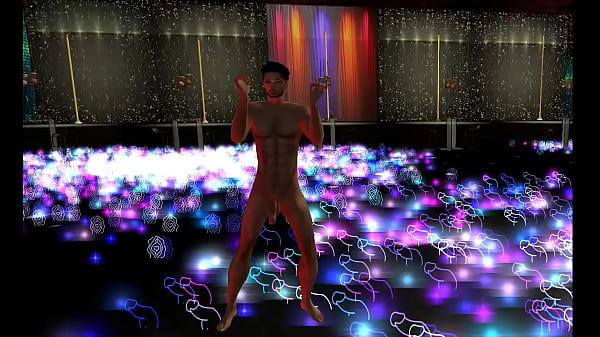 Dancing nude in a club on IMVU
