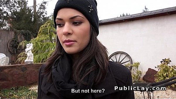 Busty Euro babe from public bangs pov