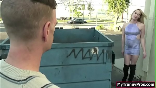 Tranny Nikki Vicious meets the hunk guys and he fucks her tight ass