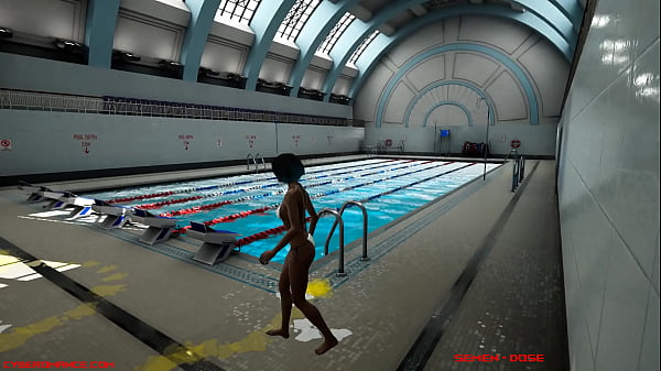 Cyberomance - Testing fluids near at the swimming pool 