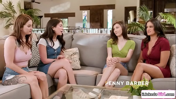 Lesbian milf gets a treat from her stepdaughters.The teens start caressing and sucking her big tits.One is facesitting while the other licks her pussy