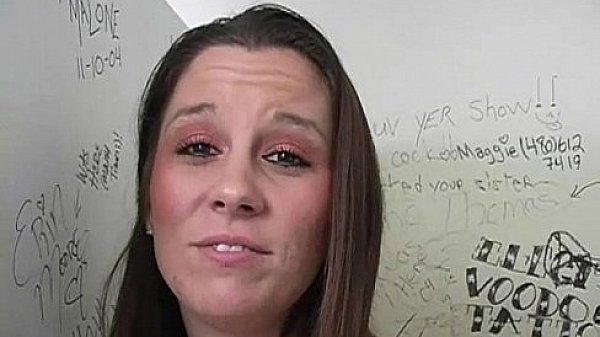 Black girl sucking their first white cock in Gloryhole 29