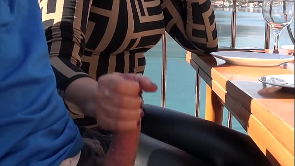 PUBLIC! JERKED OFF A HOT COCK IN A RESTAURANT