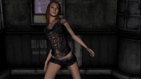 Sexy 3d animated stripper dancing in panties  