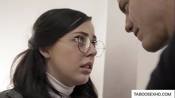 Doggy style teen with glasses video