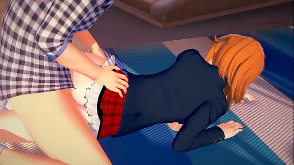 Freckled teen jerks off a guy on vacation - 3D Hentai Sex Animation  