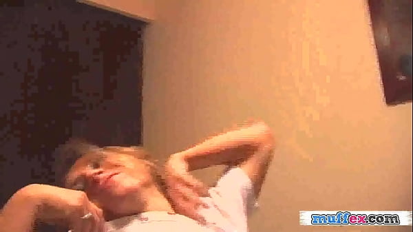 Beautiful brunette girlfriend masturbates  