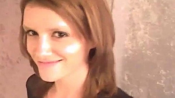 Desiree giving a POV blowjob in fishnets