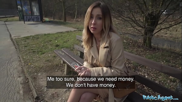 Public Agent brunette with fucking a big cock while her husband is at home 