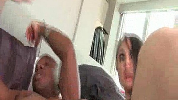 Brunette Babe Split By Big Black Cock