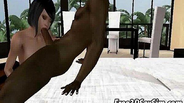 Foxy 3D cartoon ebony vixen getting fucked hard