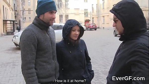 Frisky girl screws for hard cash in front of her own boyfriend