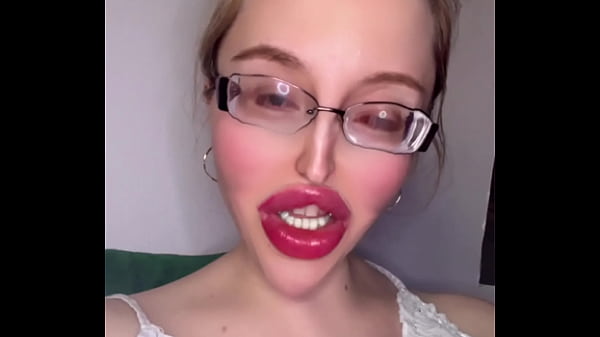 Eyeglasses fetish and lip fetish. Part. 1  