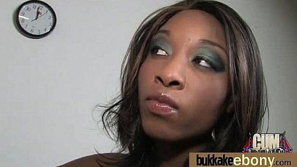 Hot ebony chick love gangbang interracial 9