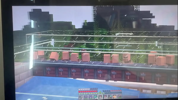 Villager pintudo fode girl no minecraft java bem gostosinho