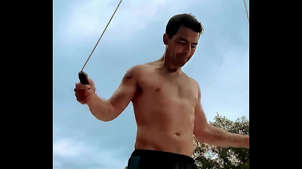 Joe Jonas working out  