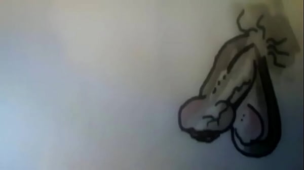 LARGE BLACK COCK PAINTING SKETCH ANIMATION GROWING HARD WITH FORESKIN RETRACTING HEAD SWELLING AND BIG CUM SHOT  