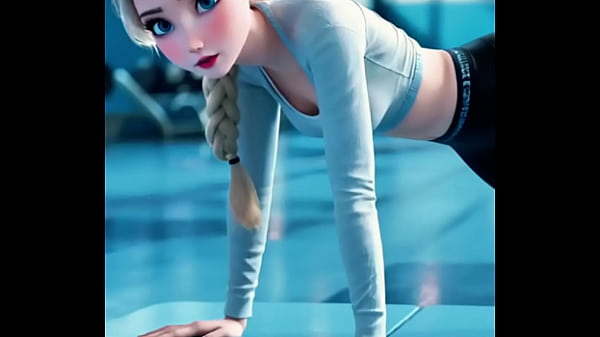 Looks like Queen Elsa is training hard. What's she training for?  AI-generated  