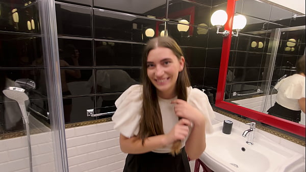 Spontaneous blowjob from Elise Moon in the hotel toilet &bull; Nick Morris