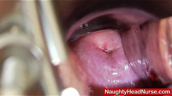 Eager head practical nurse playing with herself in her uniform