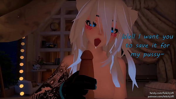 Horny Catgirl pet helps you cum after you up~ | Joi VRC  