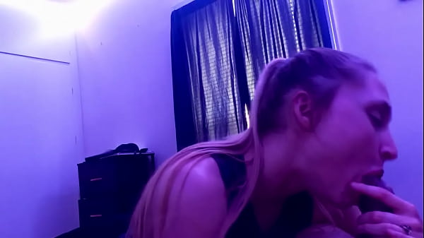 Teen slut sucks a fan and eats a load