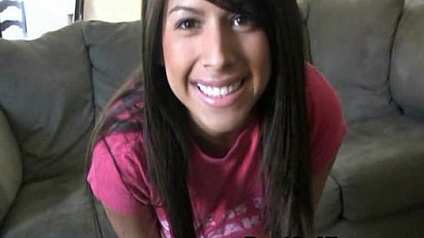 Gorgeous Busty Latina Plays Her Tight Pussy On A Couch