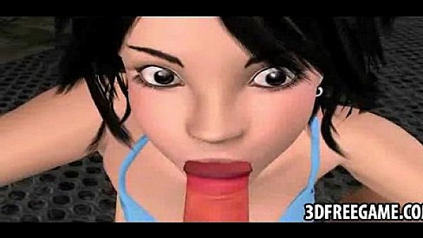 Hot whores are sucking a 3D guys big dick  