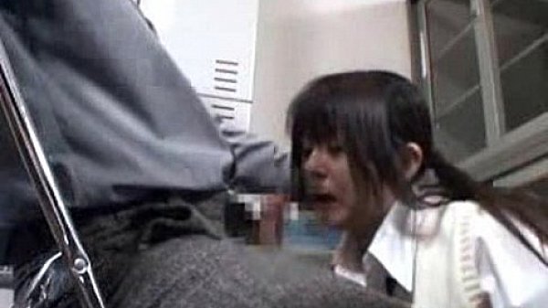 School Girl got to blow job