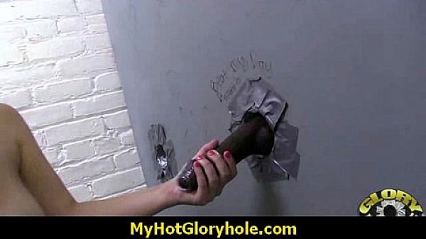 I sneak Black BJ as I fuck husband thrue gloryhole 20