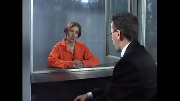 Slim inmate with short red hair moans as her ass gets fucked by hot blonde cop in sunglasses  