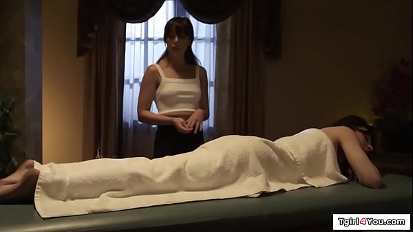 Masseuse gives tantric massage to big tits trans Ariel Demure n sucks the tgirls feet.The petite babe sucks her cock and the ts licks n fucks her cunt 