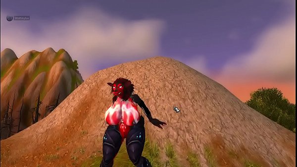 worgen goth bitch  depraved and sperm coverd dances on a hill for all to see