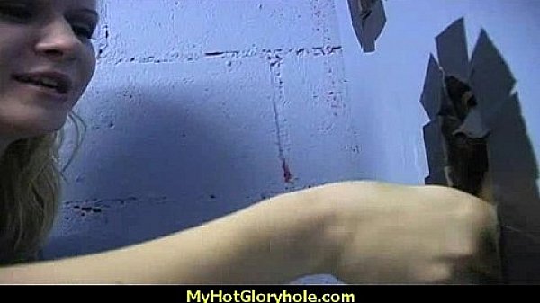 Ebony teen shows off her blowjob skills at gloryhole 21