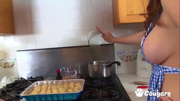 Busty babes fingering and licking in the kitchen