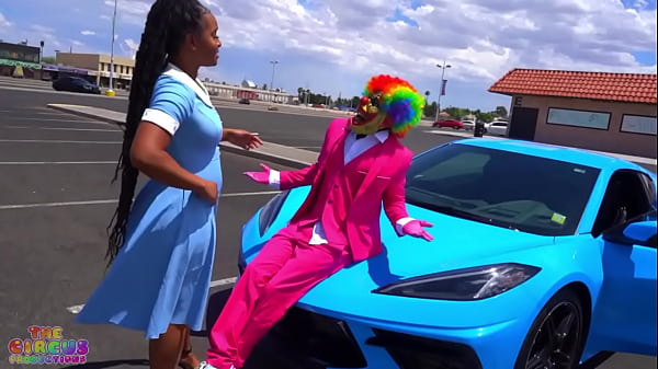 Gibby The Clown gets his dick sucked by NyNy Lew on a new corvette