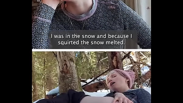 Babe spritzt im Freien