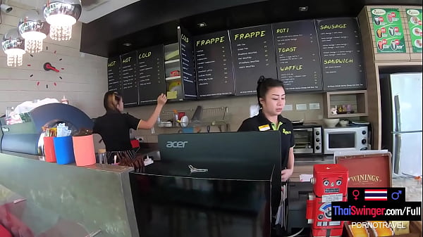 Thai teen girlfriend with an amazing ass fucked hard on a balcony after sucking  