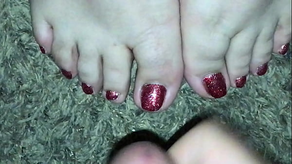 I cum all over my GF Sexy Feet