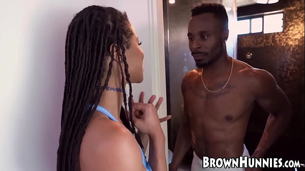 Gorgeous ebony babe takes on BBC