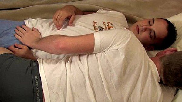 Woken up twink blown before anal sex