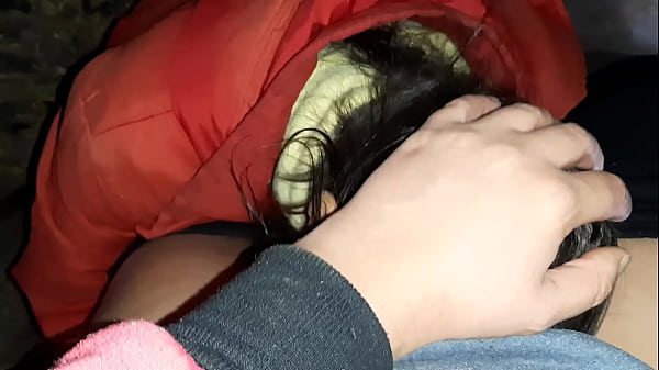 My neighbor was cleaning up fallen leaves and I decided to distract her and have sex with her in the hut